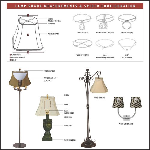  Royal Designs, Inc Royal Designs Chandelier Lamp Shades, 3x 5x 4.5, Soft Bell, White, Clip-On, Set of 6 (CSO-1021-5WH-6)