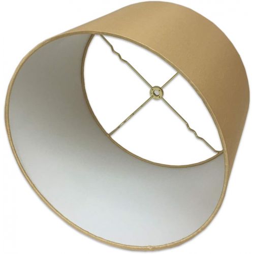  Royal Designs, Inc Royal Designs Shallow Drum Hardback Lamp Shade, Linen Cream, 11 x 12 x 8.5