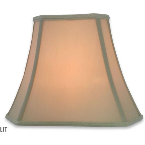  Royal Designs, Inc Royal Designs DSO-68-16EG Rectangle Bell Cut Corner Designer Lamp Shade-Eggshell-(6.25 x 8) x (11 x 16) x 12, 16