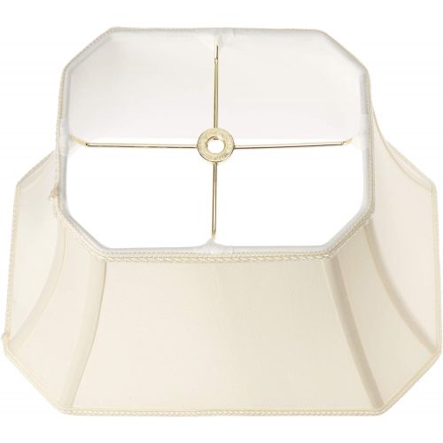  Royal Designs, Inc Royal Designs DSO-68-16EG Rectangle Bell Cut Corner Designer Lamp Shade-Eggshell-(6.25 x 8) x (11 x 16) x 12, 16