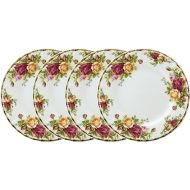Royal Doulton-Royal Albert Old Country Roses Bread and Butter Plates, Set of 4