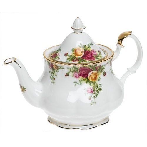  Royal Doulton Royal Albert Old Country Roses OLD COUNTRY ROSES 3-PIECE TEA SET (TEAPOT, SUGAR & CREAMER) One Size gold