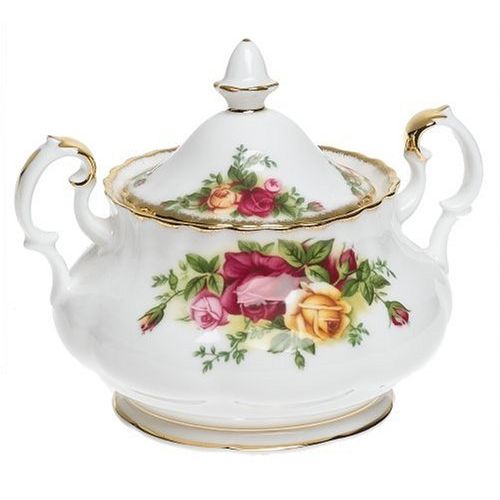  Royal Doulton Royal Albert Old Country Roses OLD COUNTRY ROSES 3-PIECE TEA SET (TEAPOT, SUGAR & CREAMER) One Size gold