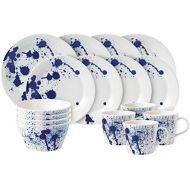 Royal Doulton Pacific Geschirr-Set, 4-teilig, porzellan, blau/weiss, 32.5 x 32.5 x 31.5 cm