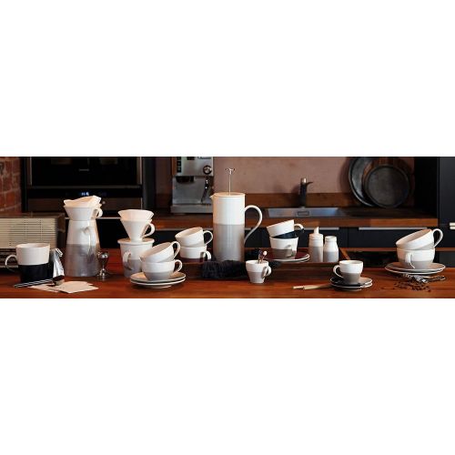  [아마존베스트]Royal Doulton Coffee Studio 9 OZ Cappuccino Cup & Saucer Set, Gray