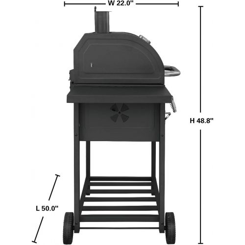  Royal Gourmet 24 Inch Charcoal Grill,BBQ Outdoor Picnic, Camping, Patio Backyard Cooking,Black