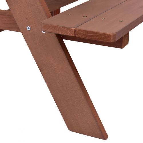  Royal Home Furniture 3 Feet Outdoor Wooden Picnic Table Bench with Foldable Umbrella | Portable Weatherproof Large 4 Seats Sturdy Wood for Children Kids Adult Pub Dining Backyard G