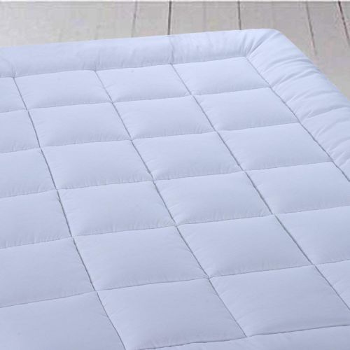  Royal Hotel Royal Plush Mattress Topper, Full, 3 Inches Hypoallergenic Overfilled Down Alternative Anchor Bands Mattress Topper