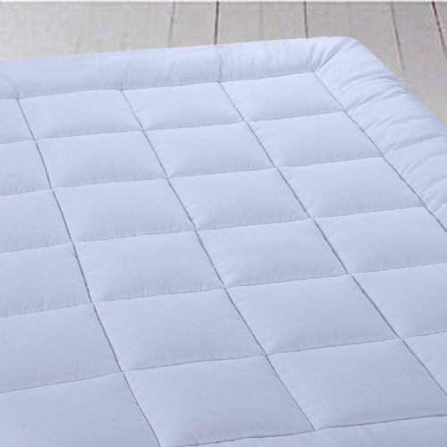  Royal Hotel Royal Plush Mattress Topper, California King, 3 Inches Hypoallergenic Overfilled Down Alternative Anchor Bands Mattress Topper
