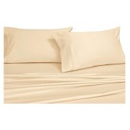Royal Hotel Split-King: Adjustable King Bed Sheets 5PC Solid Ivory 100% Cotton 600-Thread-Count, Deep Pocket