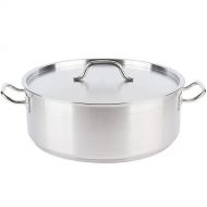 Royal Industries Brazier with Lid, 20 qt, 15.7 x 5.9 HT, Stainless Steel, Commercial Grade - NSF Certified