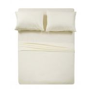 Royal Linen Bedding's Royal Linen Beddings 700 Thread Count Egyptian Cotton 4-Piece Sheet Set Queen (60 X 80) Ivory Solid (Fitted Sheet Fit Up To 13 Inches Deep Pocket)