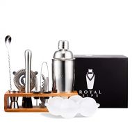 [아마존베스트]Royal Sips Premium Cocktail Shaker Set With Ice Ball Mold And Bamboo Stand - Bar Tools And Bar Accessories - Bar Set Shakers Bartending Drink Mixer - Drink Shaker Cocktail Set - Mi