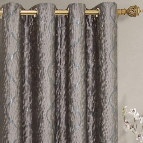  Set of 2 Panels 104Wx96L -Royal Tradition - LAGUNA- CHOCOLATE - Jacquard Grommet Window Curtain Panels , 52-Inch by 96-Inch each Panel. Package contains set of 2 panels 96 Long.