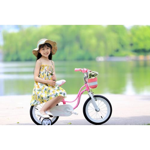  Royalbaby RoyalBaby Little Swan Elegant Girls Bike, 14-16-18 inch Wheels, Pink and White