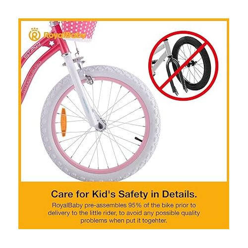  Royalbaby Stargirl Kids Bike Girls 12 14 16 18 20 Inch Children's Bicycle with Basket for Age 3-12 Years