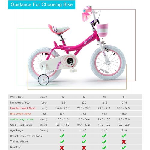  [아마존베스트]Royalbaby Jenny & Bunny Girls Bike, 12-14-16-18 inch wheels, three colors available