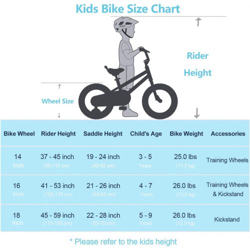  Royalbaby Boys Girls Kids Bike Space No.1 Steel Cycle 3-9 Years 14 16 18 Inch Bike Training Wheels Kickstand Black Red Childs Bicycle