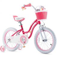 RoyalBaby Stargirl Kids Bike Girls 12 14 16 18 20 Inch Childrens Bicycle with Basket for Age 3-12 Years