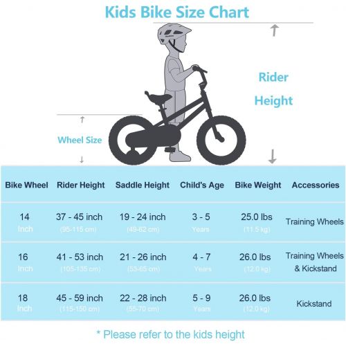  [아마존베스트]Royalbaby Boys Girls Kids Bike Space No.1 Steel Cycle 3-9 Years 14 16 18 Inch Bike Training Wheels Kickstand Black Red Childs Bicycle