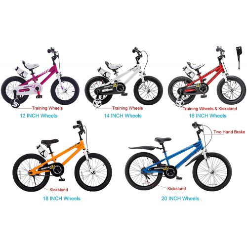  RoyalBaby Freestyle 12 inch Kids Bike Boys and Girls Bicycle Orange Come With Traning Wheels and Water Bottle