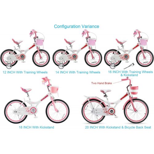  Royalbaby Jenny Girls Bike, 20 inch Wheels, WhitePink