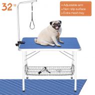 Royale Pet Grooming Table Foldable and Durable Heavy Duty Drying Table Portable Non-Slip Adjustable Height Arm Noose for Dog or Cat