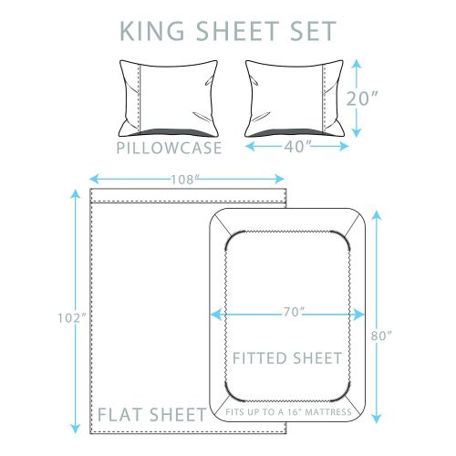  Royale Linens Soft Tees Cotton Modal Jersey Knit Sheet Set, King, Taupe