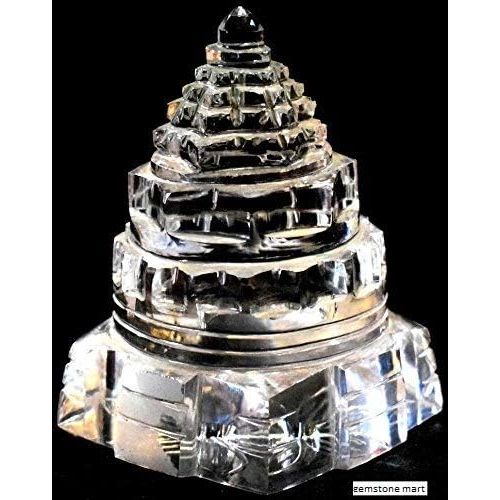  Royalmart 100% Sphatik ShreeShri yantra (300 grams) Crystal Quartz Shree yantram For Lakshmi Pooja