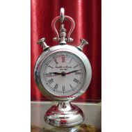 Royalnauticalmart Table Clock, sliver Antique Clock, Desk Clock,Christmas Gift Retro Office Decor,Gift for Chef, Unique Gifts, Hostess Gift,Event Centerpiece