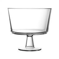 Royalty Art European Trifle Bowl with Pedestal, Round Dessert Display Stand for Laying Cakes, Pastries or Baked Goods, Modern Design with Crystal-Clear Borosilicate Glass, X Quart