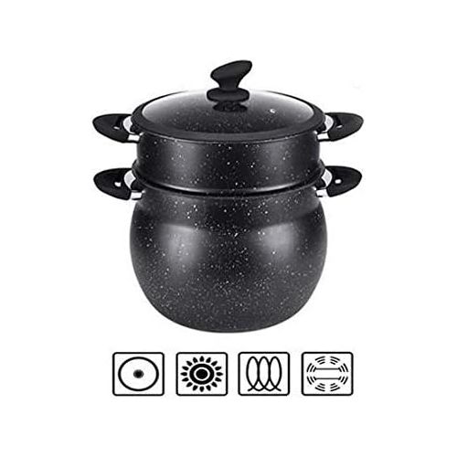  [아마존베스트]Royalty Line Couscous Pot Marble Ceramic Kuscus 9 Litre Couscou Cooker