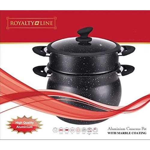  [아마존베스트]Royalty Line Couscous Pot Marble Ceramic Kuscus 9 Litre Couscou Cooker