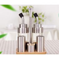 Royarebar Kitchen Spice Jar Set Oil Bottle Sauce Lecythus Stainless Steel Seasoning Box 5 Sets Storage Nice Design for Kitchen