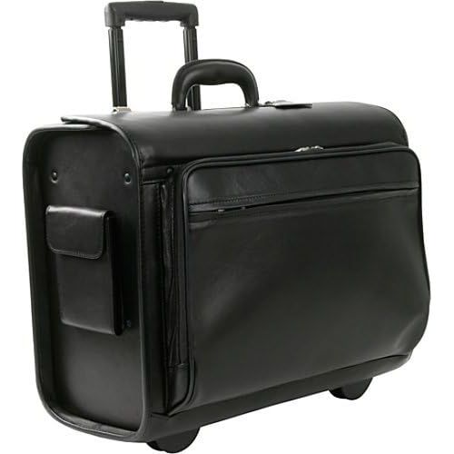  Royce Leather Executive Rolling 15 Laptop Briefcase Bag Handcrafted, Black, One Size