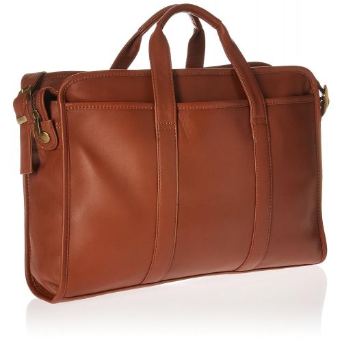  Royce Leather Slim Executive 13 Laptop Briefcase Handcrafted in Leather, Tan One Size
