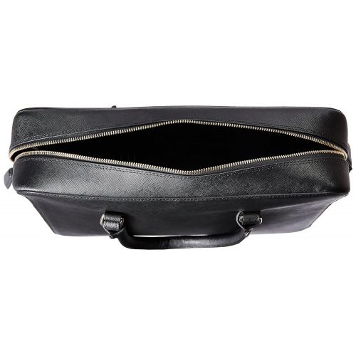  Royce Leather RFID Blocking Executive Travel Briefcase in Saffiano Leather, Black