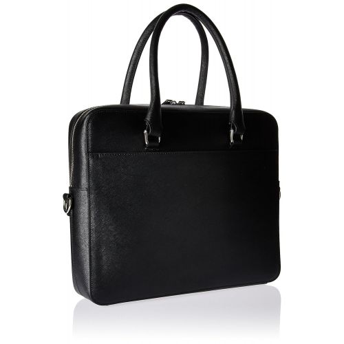  Royce Leather RFID Blocking Executive Travel Briefcase in Saffiano Leather, Black