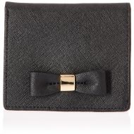 Royce Leather RFID Blocking Mini Bow Wallet in Saffiano Leather, Black