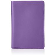 Royce Leather Passport Holder and Travel Document Organizer in Leather, Purple 3
