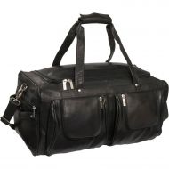 Royce Leather Executive Travel Duffel Bag Handcrafted in Colombian Leather, Black, One Size