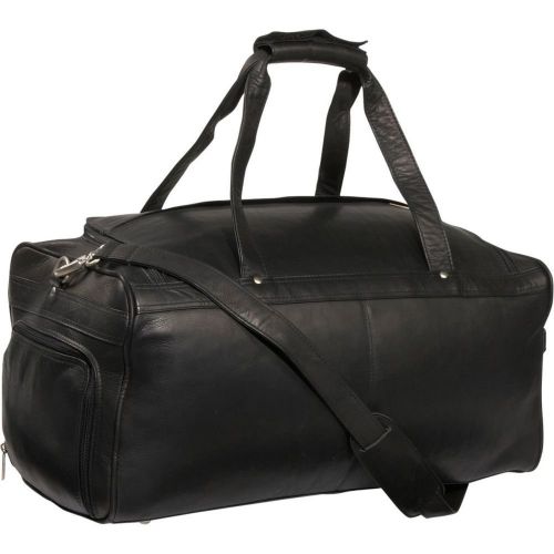  Royce Leather Executive Travel Duffel Bag Handcrafted in Colombian Leather, Black, One Size