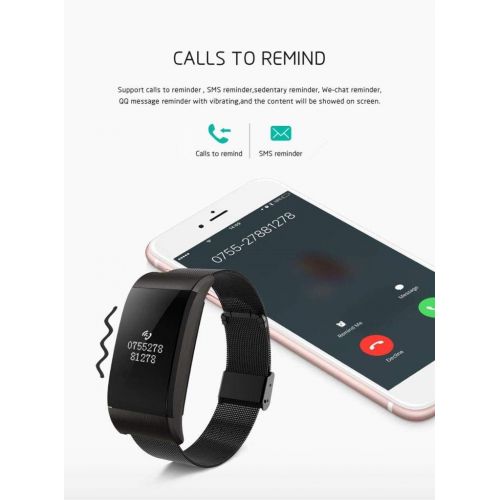  Rsiosle GPS Smart Bracelet Fitness Tracker Heart Rate Monitor Blood Oxygen Detection Blood Pressure Detection Sports Record Bluetooth Waterproof Android/iOS