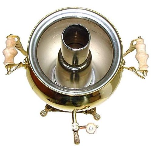  RuPost Steel Coal & Wood Samovar Camp Stove Tea Kettle 5L, Samovar from Russia