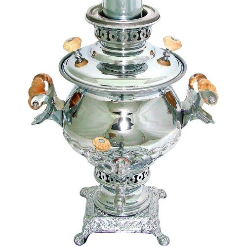  RuPost Steel Coal & Wood Samovar Camp Stove Tea Kettle 2.5L in set Samovar from Russia