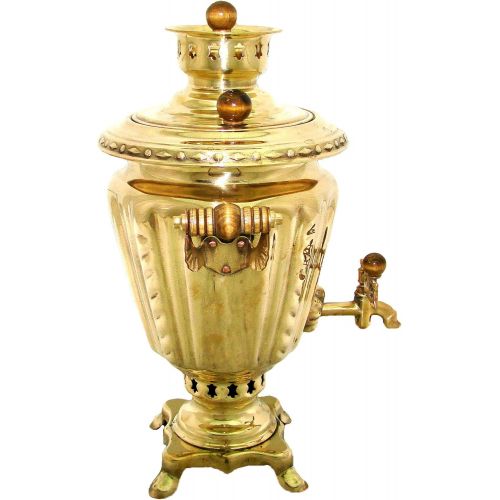  RuPost Steel Coal & Wood Samovar Camp Stove Tea Kettle 2.7L, Samovar from Russia