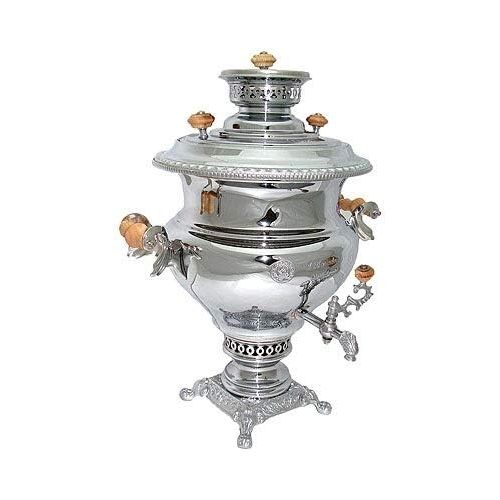  RuPost Steel Coal & Wood Samovar Camp Stove Tea Kettle 6L, Samovar from Russia