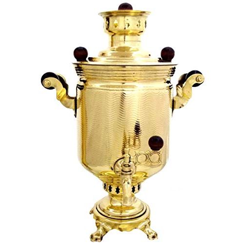  RuPost Steel Coal & Wood Samovar Camp Stove Tea Kettle 5L, Samovar from Russia