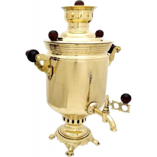  RuPost Steel Coal & Wood Samovar Camp Stove Tea Kettle 5L, Samovar from Russia