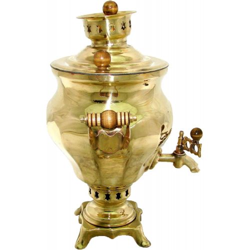  RuPost Steel Coal & Wood Samovar Camp Stove Tea Kettle 3L, Samovar from Russia